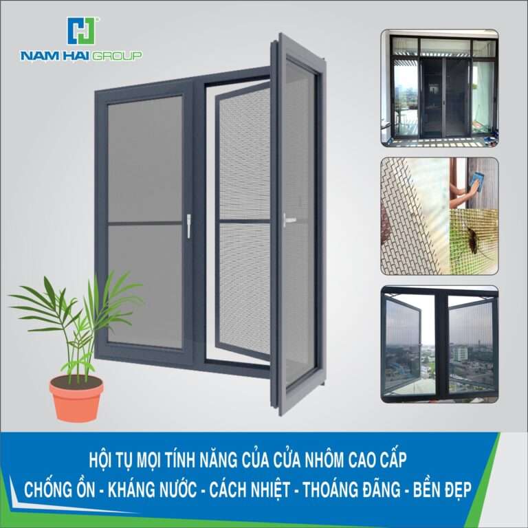 BẢO VỆ SỨC KHỎE GIA ĐÌNH VỚI CỬA NHÔM LƯỚI MUỖI EM75 &#8211; M