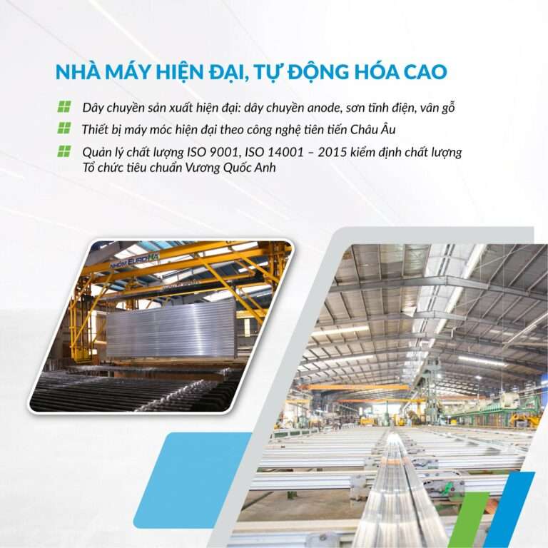 EuroHa &#8211; Nhà sản xuất nhôm thanh định hình hàng đầu Việt Nam