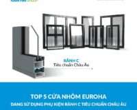 Top 5 cửa nhôm EuroHa đang sử dụng phụ kiện rãnh C tiêu chuẩn Châu Âu