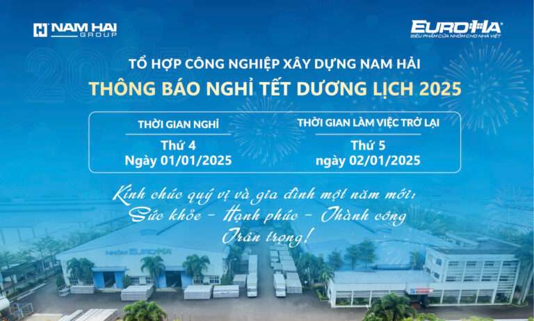 NAM HẢI GROUP THÔNG BÁO LỊCH NGHỈ TẾT DƯƠNG LỊCH 2025