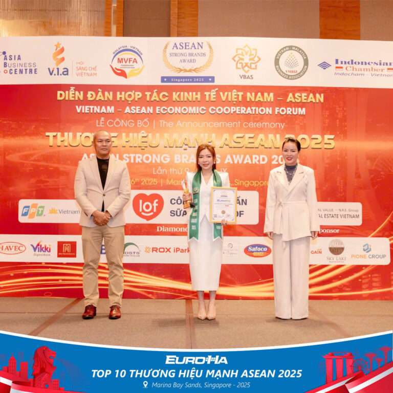 TOP 10 THƯƠNG HIỆU MẠNH ASEAN 2025 &#8211;  EUROHA KHẲNG ĐỊNH VỊ THẾ DOANH NGHIỆP NHÔM HÀNG ĐẦU