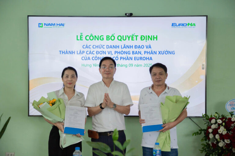 BỔ NHIỆM LOẠT LÃNH ĐẠO CẤP CAO, KIỆN TOÀN BỘ MÁY TẠI EUROHA HƯỚNG TỚI GIAI ĐOẠN PHÁT TRIỂN MỚI