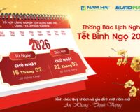 NAM HẢI GROUP - EUROHA THÔNG BÁO LỊCH NGHỈ TẾT BÍNH NGỌ 2026