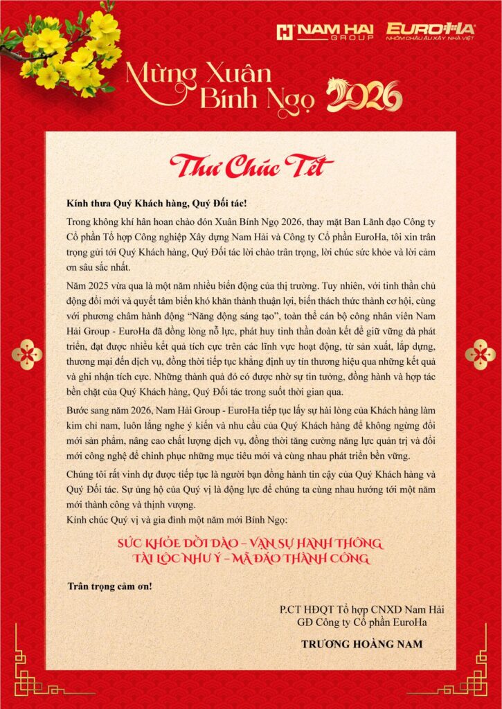 Thư ch&uacute;c tết B&iacute;nh Ngọ