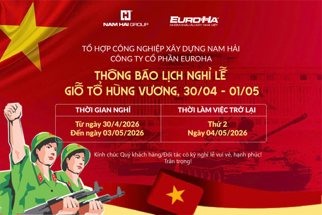📢 TH&Ocirc;NG B&Aacute;O LỊCH NGHỈ LỄ 2026 &ndash; NAM HẢI GROUP & NH&Agrave; M&Aacute;Y NH&Ocirc;M EUROHA