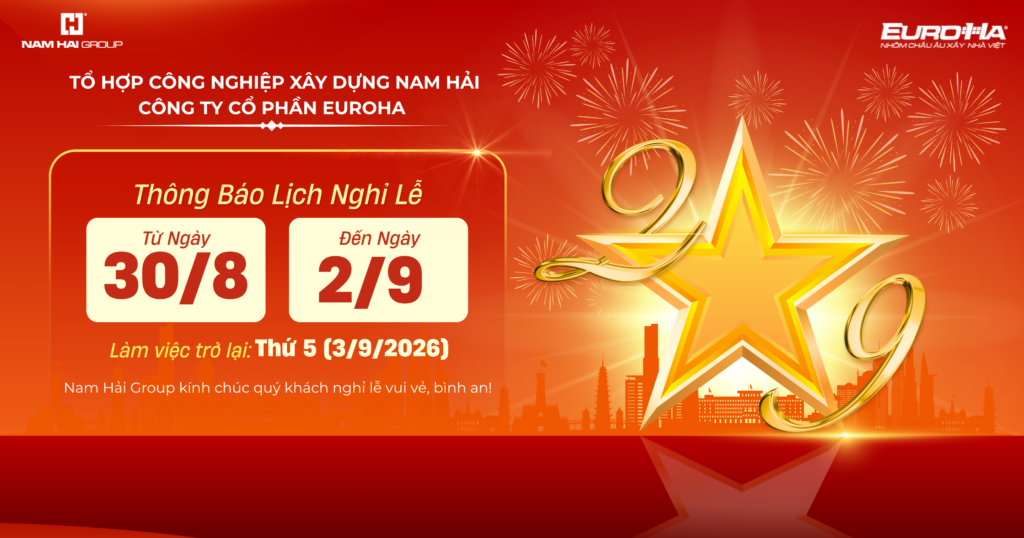 NAM HẢI GROUP THÔNG BÁO LỊCH NGHỈ LỄ QUỐC KHÁNH 2/9 NĂM 2026