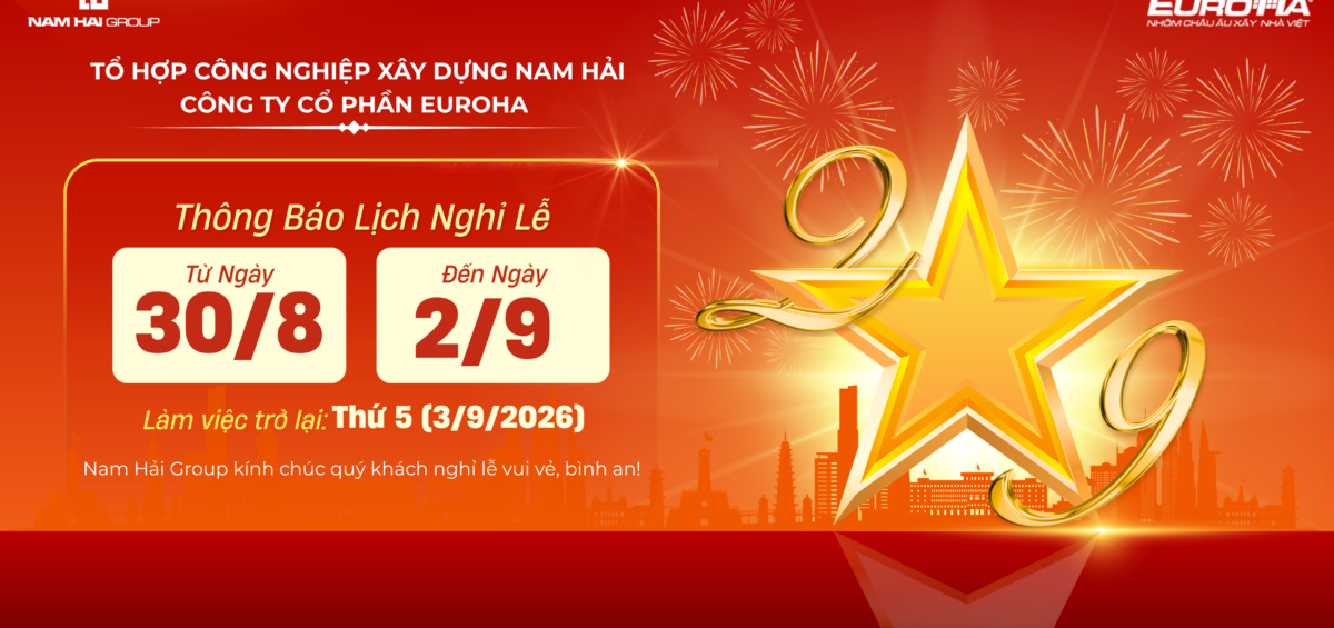 NAM HẢI GROUP THÔNG BÁO LỊCH NGHỈ LỄ QUỐC KHÁNH 2/9 NĂM 2026